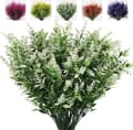 Miniatyrbillede 1 af 7: OBOSOE Kunstige Blomster Lavendel 8-pak – UV-resistente dekorative planter til indendørs og udendørs