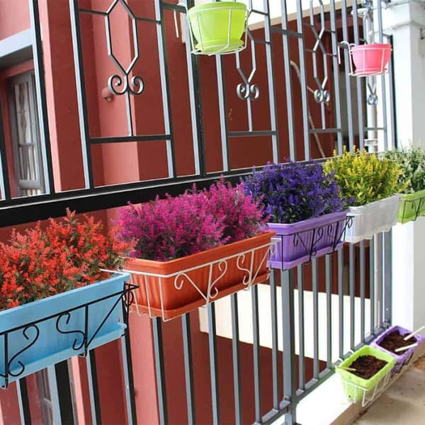 OBOSOE Kunstige Blomster Lavendel 8-pak – UV-resistente dekorative planter til indendørs og udendørs