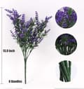 Miniatyrbillede 2 af 7: OBOSOE Kunstige Blomster Lavendel 8-pak – UV-resistente dekorative planter til indendørs og udendørs