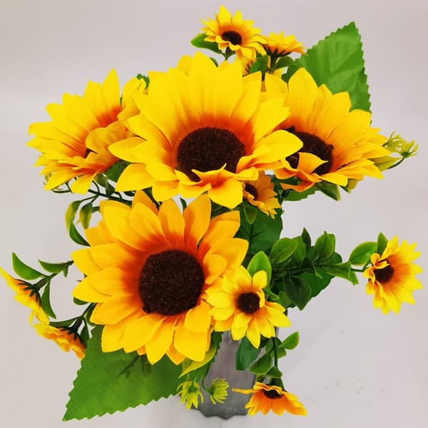 OBOSOE Kunstige Blomster Kunstige Solsikker 4-pak – Silkeblomster til dekoration