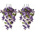 Miniatyrbillede 1 af 4: OBOSOE kunstige hængende blomster 2-pak – silkehibiscus UV-bestandig til udendørs og indendørs dekoration