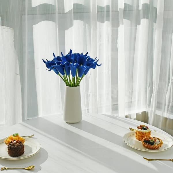OBOSOE PU Calla Lily kunstige blomster 20 stængler 35cm - Realistiske blomster til brudebuket og boligindretning