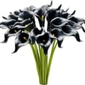 Miniatyrbillede 1 af 9: OBOSOE PU Calla Lily kunstige blomster 20 stængler 35cm - Realistiske blomster til brudebuket og boligindretning