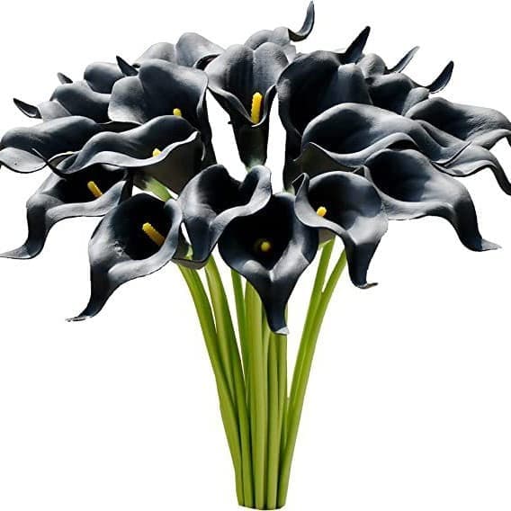 OBOSOE PU Calla Lily kunstige blomster 20 stængler 35cm - Realistiske blomster til brudebuket og boligindretning