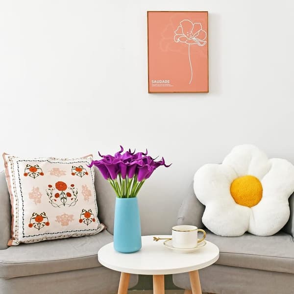 OBOSOE PU Calla Lily kunstige blomster 20 stængler 35cm - Realistiske blomster til brudebuket og boligindretning