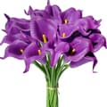 Miniatyrbillede 1 af 8: OBOSOE PU Calla Lily kunstige blomster 20 stængler 35cm - Realistiske blomster til brudebuket og boligindretning