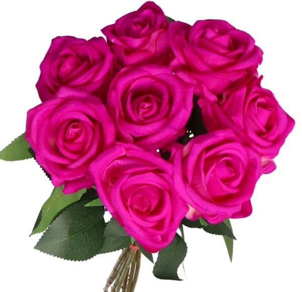 KUNSTIGE BLOMSTER ROSER ROSER I RUSKINDSFLØJL 46 CM