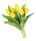 Miniatyrbillede 6 af 9: TULIPANERBUKET MED TULIPANER GUMMIBEDRÆKKET SOM LIVET 7 STK.