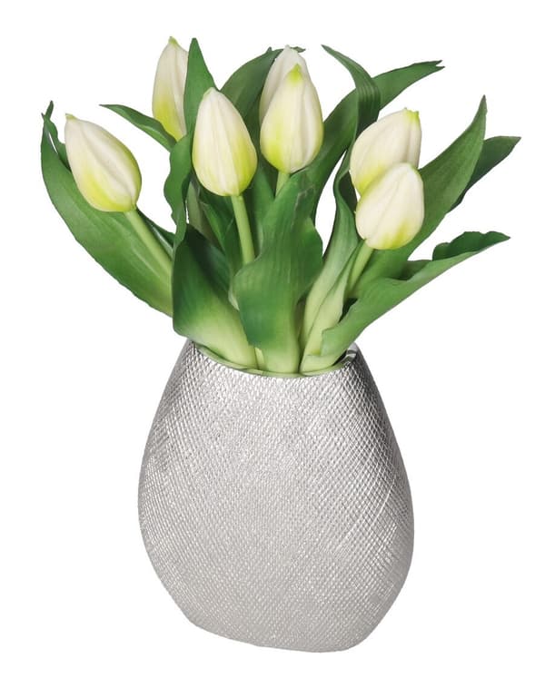 TULIPANERBUKET MED TULIPANER GUMMIBEDRÆKKET SOM LIVET 7 STK.