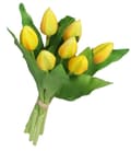 Miniatyrbillede 6 af 6: TULIPANERBUKET MED TULIPANER GUMMIBEDRÆKKET SOM LIVET 7 STK.