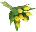 Miniatyrbillede 2 af 6: TULIPANERBUKET MED TULIPANER GUMMIBEDRÆKKET SOM LIVET 7 STK.