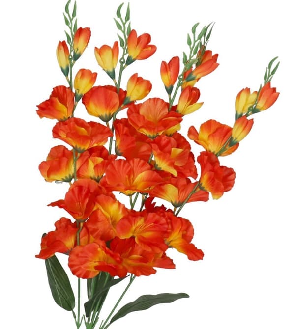KONSTGJORD BLOMMABUKETT TJOCK STOR GLADIOLIUS GLADIOLI 70CM