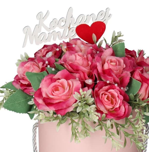 BLOMSTERKASSE ÆSKE TIL MORS DAG GAVE KUNSTIGE BLOMSTER