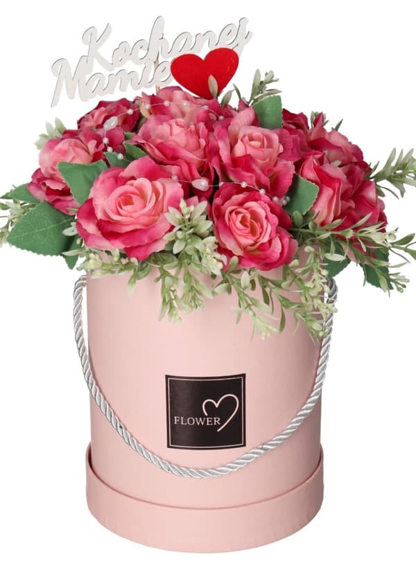 BLOMSTERKASSE ÆSKE TIL MORS DAG GAVE KUNSTIGE BLOMSTER