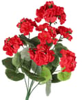 Miniatyrbillede 1 af 6: KUNSTIGE BLOMSTER PELARGONIA BUKETT 45CM TYKKE LIKE LIFE