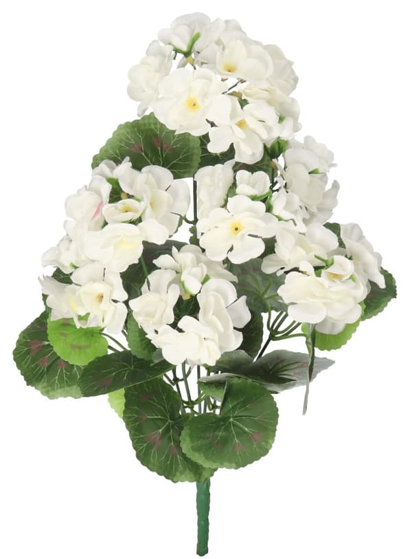 KUNSTIGE BLOMSTER PELARGONIA BUKETT 45CM TYKKE LIKE LIFE