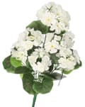 Miniatyrbillede 1 af 7: KUNSTIGE BLOMSTER PELARGONIA BUKETT 45CM TYKKE LIKE LIFE