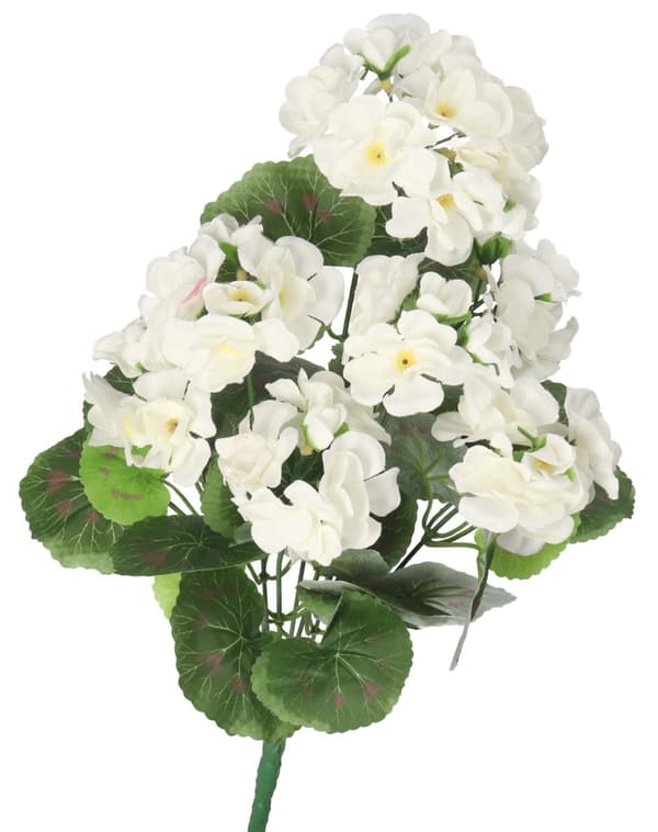 KUNSTIGE BLOMSTER PELARGONIA BUKETT 45CM TYKKE LIKE LIFE