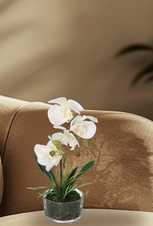 ORKIDÉ KUNSTIGE BLOMSTER I EN PREMIUM POTTE