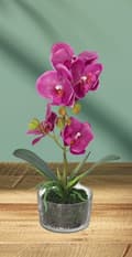 Miniatyrbillede 4 af 6: ORKIDÉ KUNSTIGE BLOMSTER I EN PREMIUM POTTE