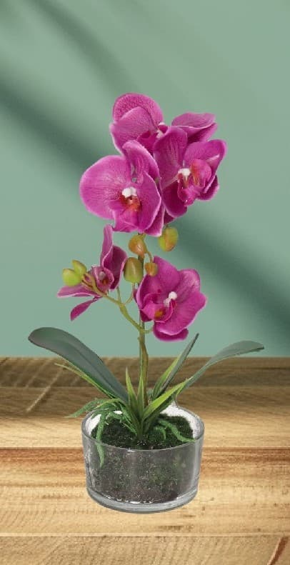ORKIDÉ KUNSTIGE BLOMSTER I EN PREMIUM POTTE