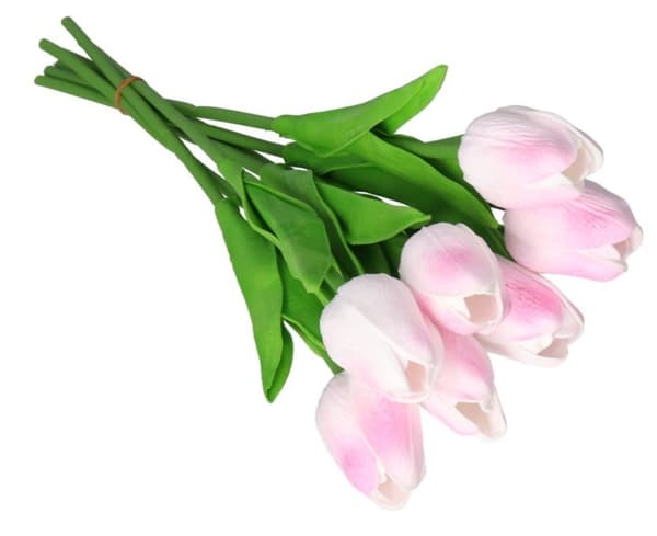 TULIPANER BUKETT AF TULIPANER GUMMIBELAGET GUMMI SILIKONE LIKE LIFE