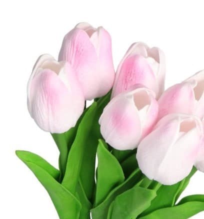 TULIPANER BUKETT AF TULIPANER GUMMIBELAGET GUMMI SILIKONE LIKE LIFE
