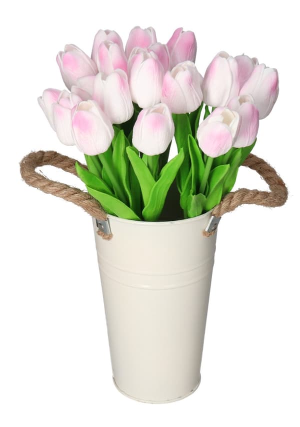 TULIPANER BUKETT AF TULIPANER GUMMIBELAGET GUMMI SILIKONE LIKE LIFE