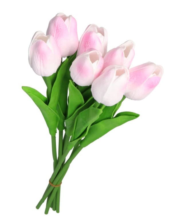 TULIPANER BUKETT AF TULIPANER GUMMIBELAGET GUMMI SILIKONE LIKE LIFE