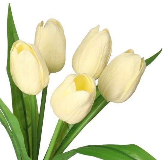 TULIPANER BUKETT AF TULIPANER GUMMIBELAGET GUMMI SILIKONE LIKE LIFE