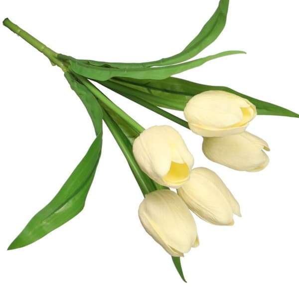 TULIPANER BUKETT AF TULIPANER GUMMIBELAGET GUMMI SILIKONE LIKE LIFE