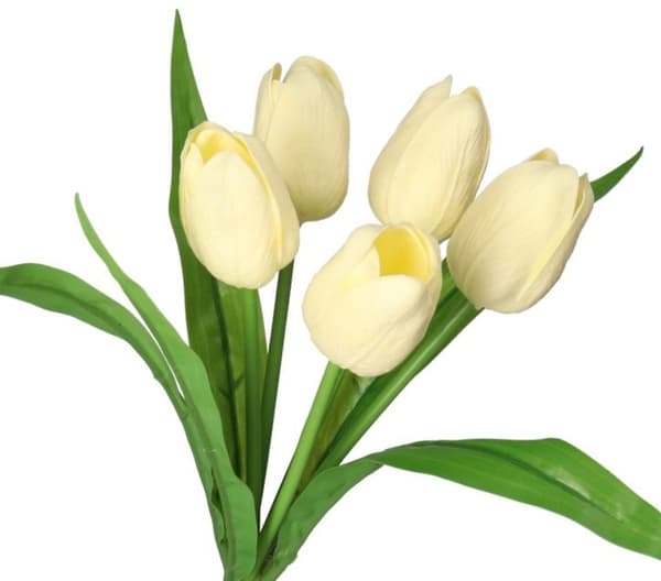 TULIPANER BUKETT AF TULIPANER GUMMIBELAGET GUMMI SILIKONE LIKE LIFE