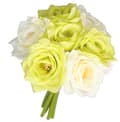 Miniatyrbild 6 av 6: ROS ROSBUKETT TJOCKA KONSTGJORDA BLOMMOR SOM LIVET GUMMI