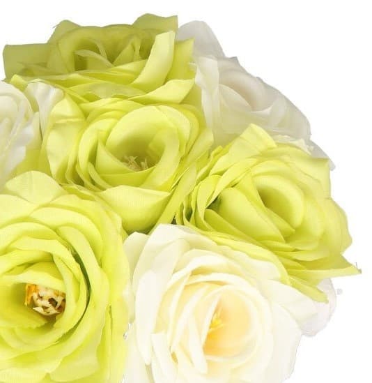ROS ROSBUKETT TJOCKA KONSTGJORDA BLOMMOR SOM LIVET GUMMI