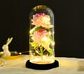 Miniatyrbillede 3 af 9: Evig rose i glas, glødende LED-gaveidé, smuk som ægte