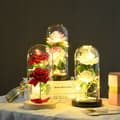 Miniatyrbillede 5 af 9: Evig rose i glas, glødende LED-gaveidé, smuk som ægte