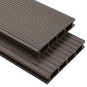 Medina WPC Hollow Gulvplader med tilbehør 20 m² 2,2 m Dark Brown