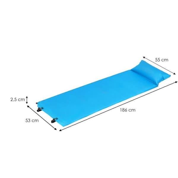Självuppblåsbart liggunderlag - SPRINGOS - 53 x 186 cm - Vandringst tapis - Transportväska - Unisex