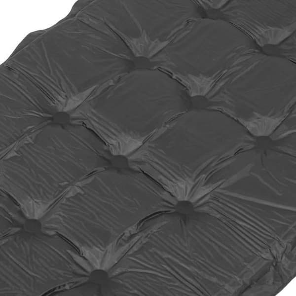 Självuppblåsande madrass med SPRINGOS® kudde - Quiltad madrass 68 x 193 cm - Grå