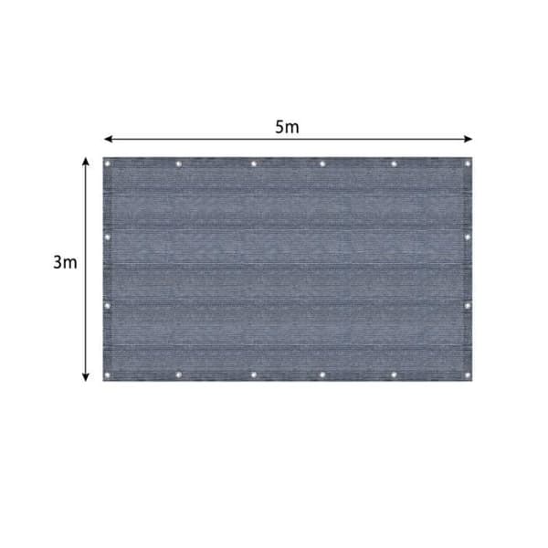 YUENFONG campingmatta, HDPE-matta av hög kvalitet, tältmatta, tvättbar, halkfri, bärväska ingår, 3x5m