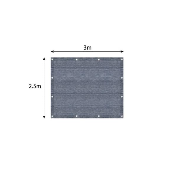 YUENFONG campingmatta, HDPE-matta av hög kvalitet, tältmatta, tvättbar, halkfri, bärväska medföljer, 2,5x3m