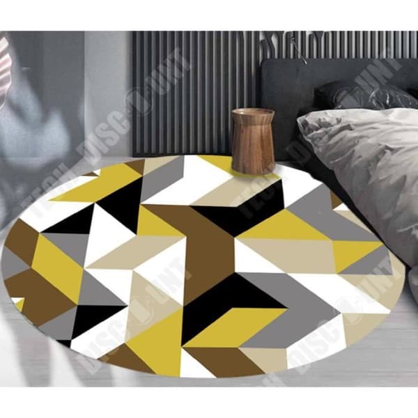 TD® Modern rund matta geometriskt mönster soffbord modell sovrumsgolvmatta hängande korg datorstol tältmatta