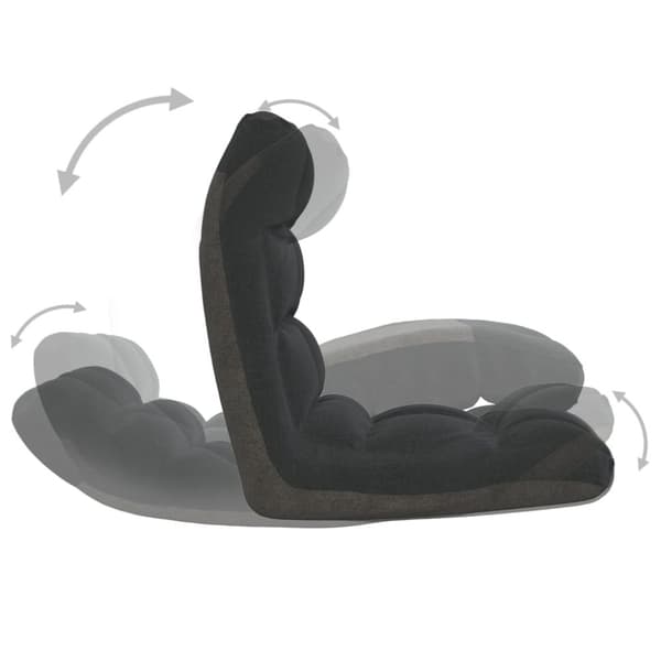 vidaXL foldbar gulvstol stof sort
