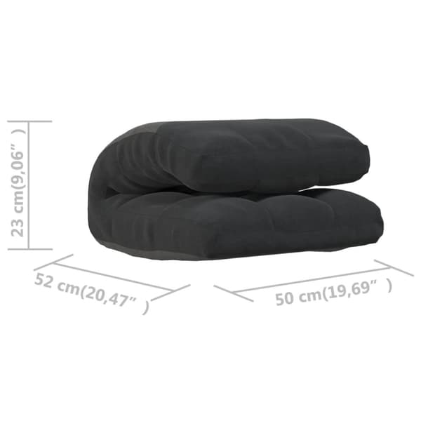 vidaXL foldbar gulvstol stof sort
