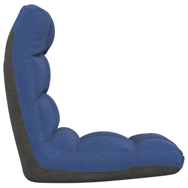 vidaXL foldbar gulvstol stof blå