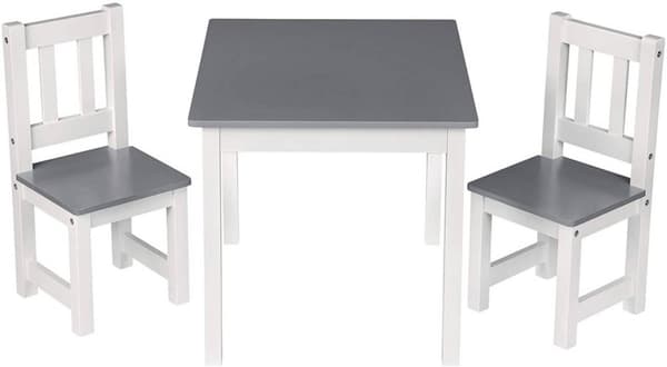 Rootz barnbord och stolset - Aktivitetsbord - Lekset - Säkert och hållbart - Lätt att rengöra - Multifunktionellt - 60cm x 50cm x 48cm Bord, 26cm x 25