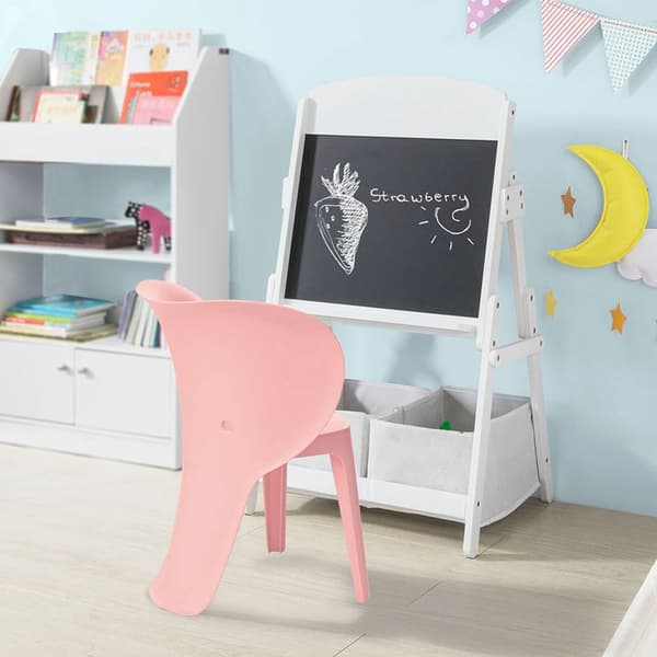 Rootz Elephant Kids Chair Set - Barnstol - Lekrumsmöbler - Bekvämt ryggstöd - Slitstark plast - Mångsidig design - 48cm x 55cm x 41cm