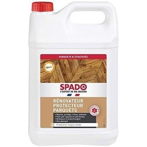 SPADO - Renoverande skyddsmedel för parkettgolv - Skyddar, återupplivar och försköna - Halkfri - Bivax &amp; honung - 5 L - Tillverkad i Frankrike