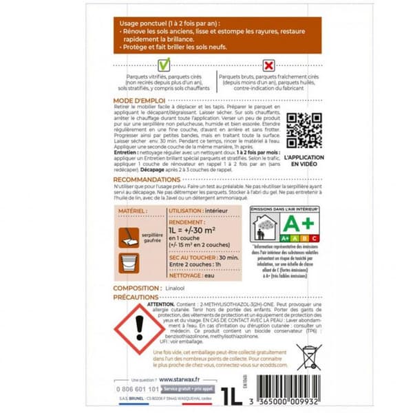 Långvariga parkettrenoverare laminatgolv - glans - 1 L
