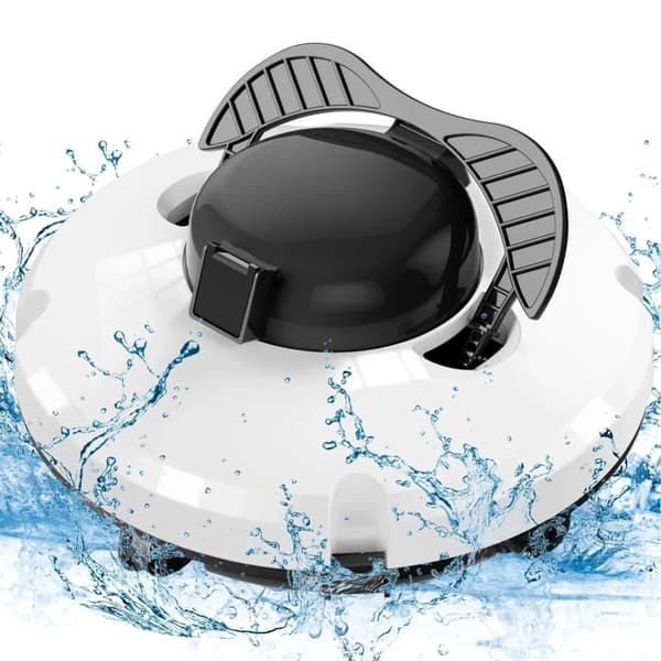 Robot Pool Cleaner, Trådløs Design, 120 Minutters Arbejdstid,Hvid